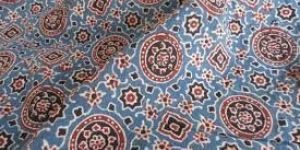 Ajrakh Block Print Cotton Fabric