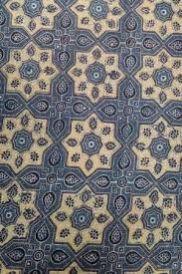 Ajrakh Block Print Satin Fabric