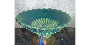 Marble Dust Peacock Bowl