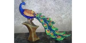 Marble Dust Peacock Statue