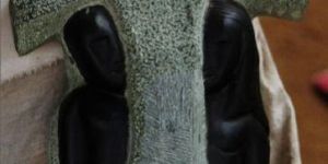 Black Stone Modern Art Statue