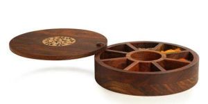 Wooden Round Dry Fruit Box