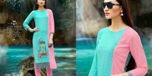 Rayon Kurti Palazzo and Dupatta Set