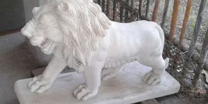 Marble Lion Statues