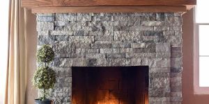 Stone Fireplace