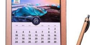 Wooden Desk Calendar with Pen