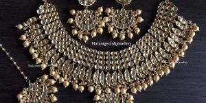 Pearl Kundan Imitation Necklace Set