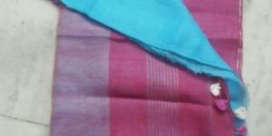 Linen Pink Fuchsia Saree