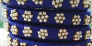 Blue Silk Thread Bangles