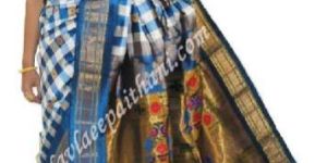 bLUE Boarder In Maharani Paithani silk Saree.