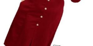 Womens Pure Cotton Maroon Color Straight Cut Selfie Kurti
