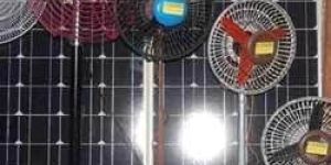 AC/DC Solar Pedestal Fan