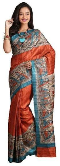 Silk Madubani Prin Saree