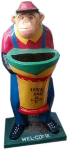 FRP Monkey Shaped Dustbin