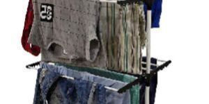 Single Pole 3 Tier Cloth Drying Stand (Black)