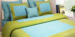 Green Colour Floral PrintsBedsheetcotton Bedsheetjaipuri Bedsheet
