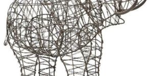 Decorative Iron Elephant Sculpture