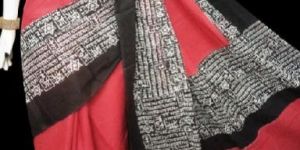 Red and Black Combinatio N Soft Cotton Saree