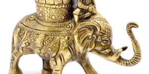 Brass Elephant Pen Holder