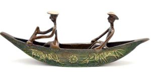 Brass Long Kerala Boat Statue