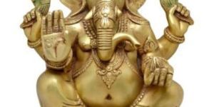 Brass Sitting Ganesha Statue