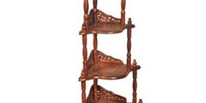 Wooden Wall Corner Shelf