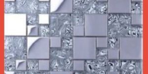 Stainless Steel Kitchen Glass Mosaic Tile
