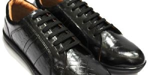Faux Leather Croco Scaled Sneakers