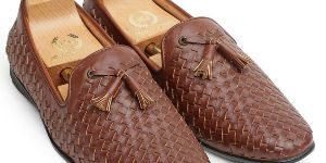 Tassel Chocolatey Woven Moccasins