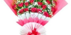 Red Rose Flat Bouquet