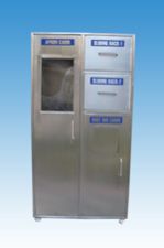 SS Apron Cabinet with Glass