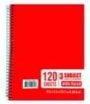 THREE SUBJECT WIDE RULED NOTEBOOK