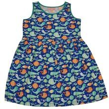 Sleeveless Printed Frock Dress