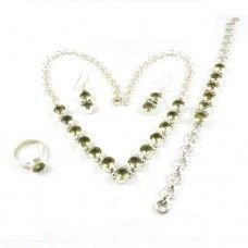 Silver Jewelry Ethnic Lemon Topaz Gemstone Jewelry Set