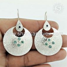 Sterling Silver Blue Topaz Earrings