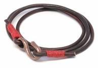 LEATHER BRACELET BRASS HOOK HANDMADE GENUINE LEATHER HOOK BRACELET
