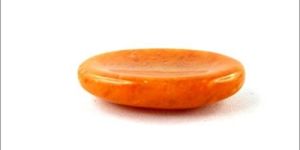 Jet Golden Quartz Worry Stone Irish Carved