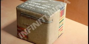 Vintage Canvas Pouf