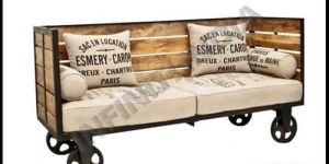 Vintage Industrial Settee