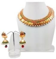 Gold Imitation Ginni Set with Jhumki