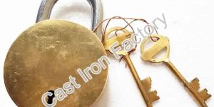 Antique Padlock Brass