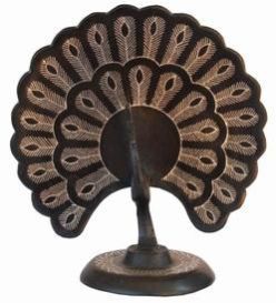 Metal Peacock Statue