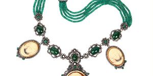 Cameo Silver Matinee Necklace