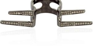 Designer Silver between the Finger Ring