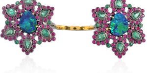 Designer Silver Three Finger Ring