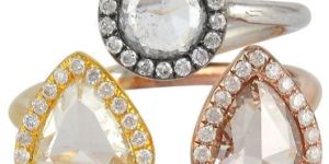 Rose Cut Diamond Gold Finger Ring