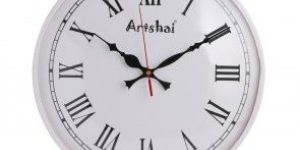 Antique White Colour Metal Wall Clock