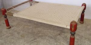 Jute Leather Charpoy