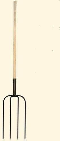 Four Prongs Hay Forks with Long Wooden Handle