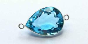 Blue Topaz Quartz Faceted Connector Jewellery
